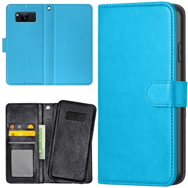 Samsung Galaxy S8 - Plånboksfodral/Skal Ljusblå Ljusblå