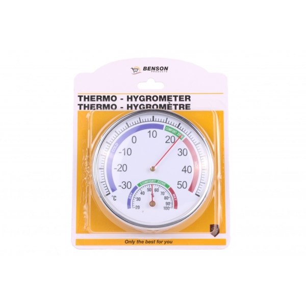 Hygrometer / Termometer - Mäter luftfuktighet & temperatur Vit