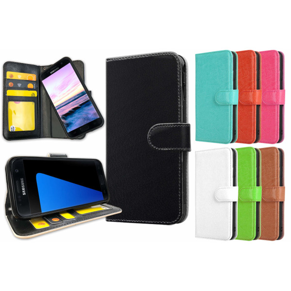 Samsung Galaxy S7 - Plånboksfodral/Skal med Magnet Orange