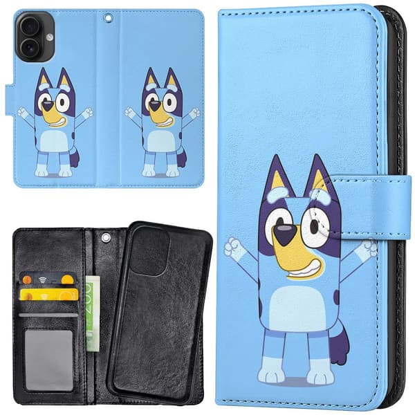 iPhone 16 - Plånboksfodral/Skal Bluey