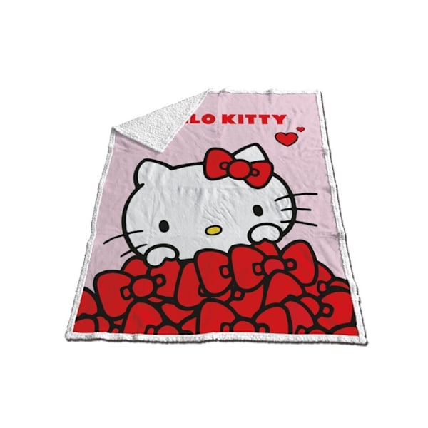 Hello Kitty Båge Sherpa-filt 130x170 cm – Mysig och Stilig!