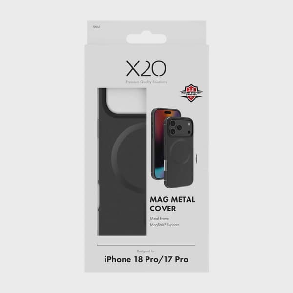 X2O Mag Metal Skal iPhone 18 Pro/17 Pro Svart