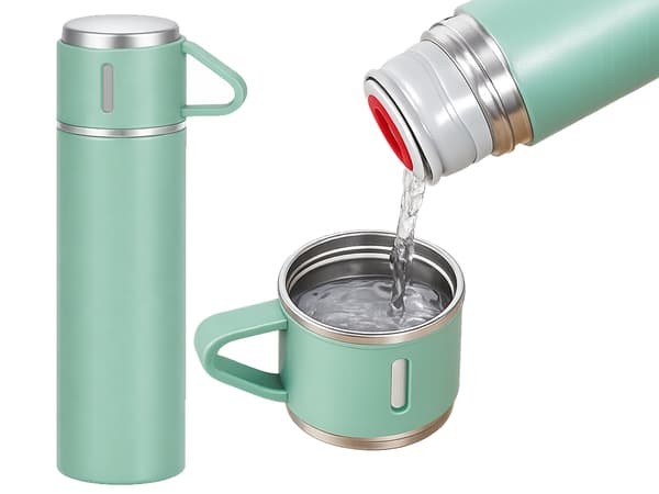 Termos 400 ml rostfri med koppar Grön
