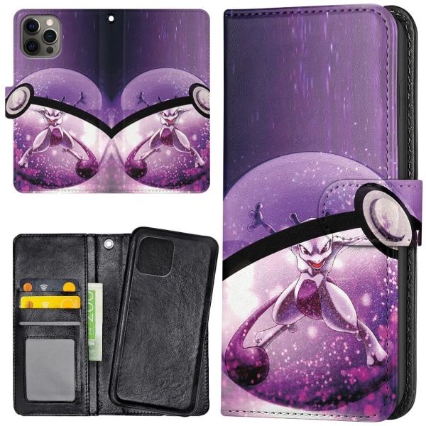 iPhone 13 Pro Max - Plånboksfodral/Skal Pokemon multifärg