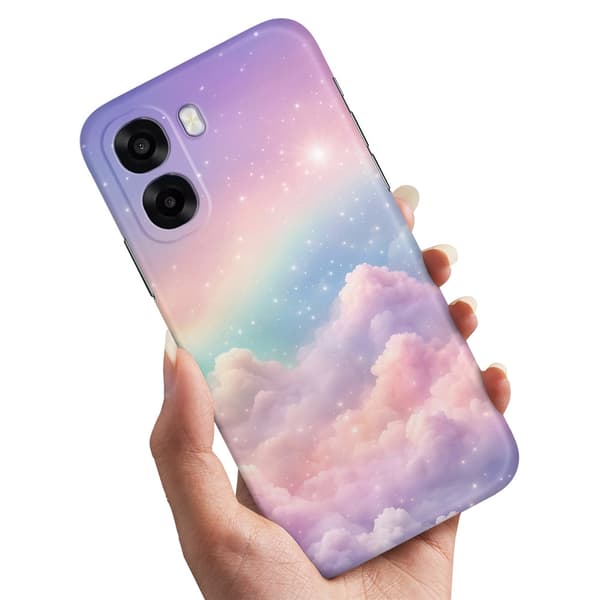 Cover / Mobilcover til Oppo A6x 5G - Rainbow Clouds