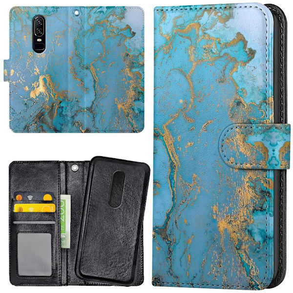 OnePlus 7 - Lommebok Deksel Marmor