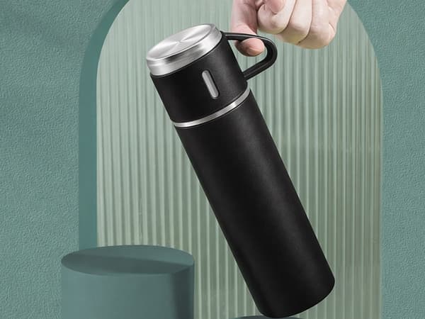 Termos 400 ml rostfri med koppar Svart