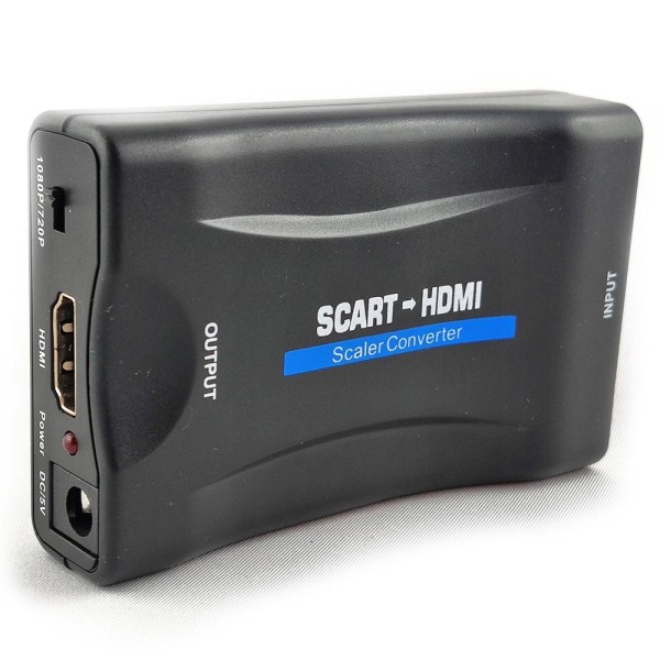 SCART til HDMI Omformer 1080p - Adapter Black