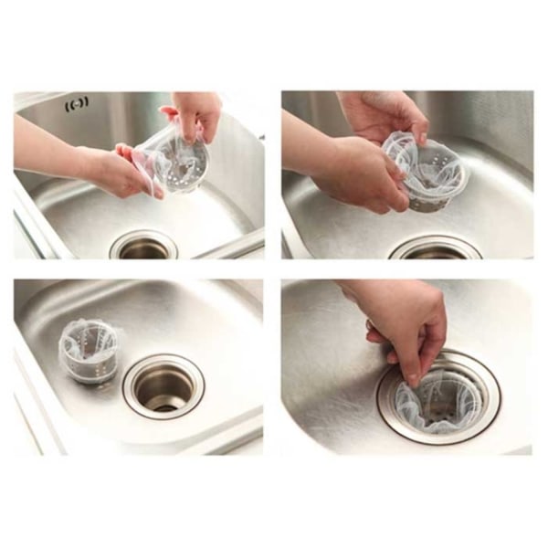 100-Pak - Filterposer til afløb og håndvaske - Poser / Filtre