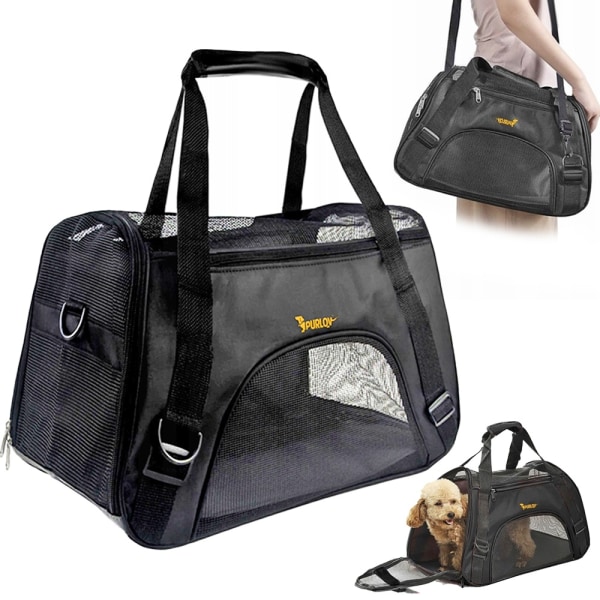 Transportbag for Kjæledyr / Reisebag - Katter, hunder, kaniner Black