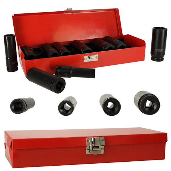 Krafthylsor 1/2'' 10-24 mm sats 10 el.