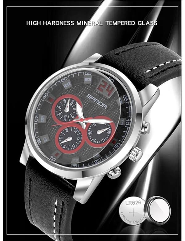 Quartz Klocka / Armbandsur - Brun/Silver Silver