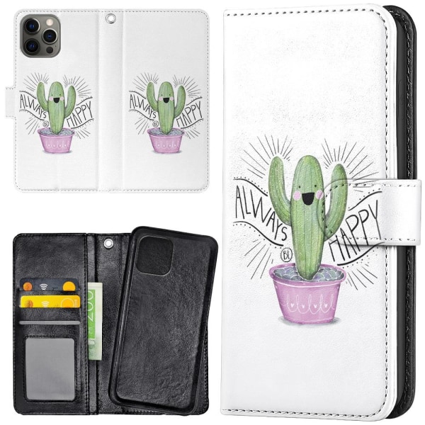 iPhone 13 Pro Max - Mobilcover/Etui Cover Happy Cactus Multicolor