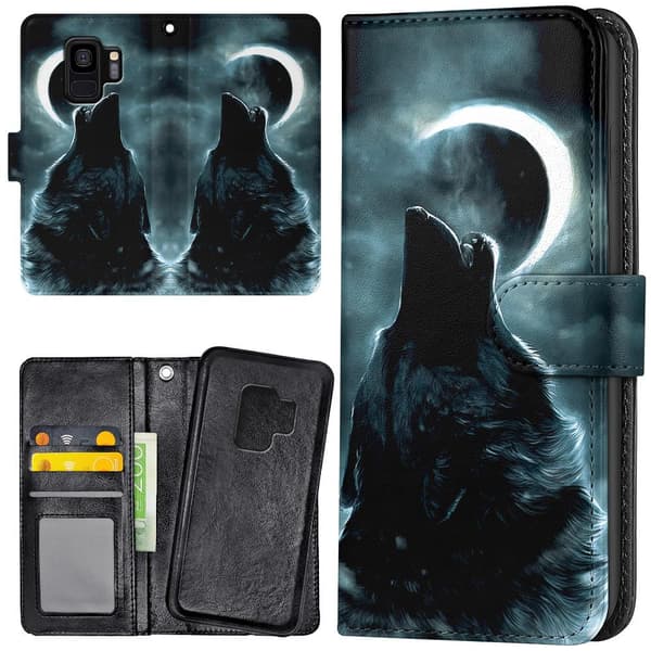 Samsung Galaxy S9 - Plånboksfodral/Skal Wolf