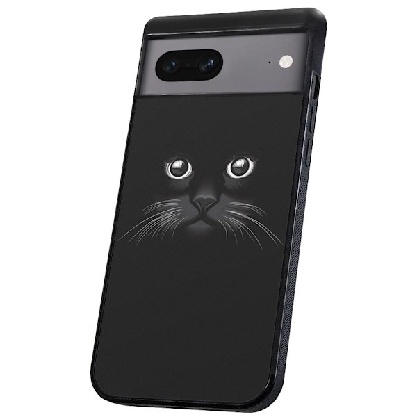 Google Pixel 7 - Deksel/Mobildeksel Svart Katt