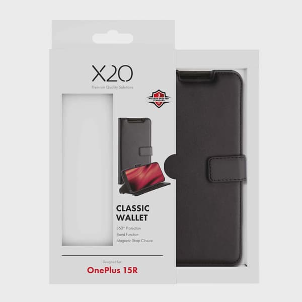 X2O Classic Wallet Plånboksfodral OnePlus 15R Svart