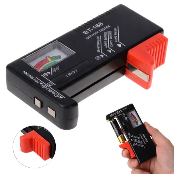 Batteritestare analog för AA AAA 9V C D