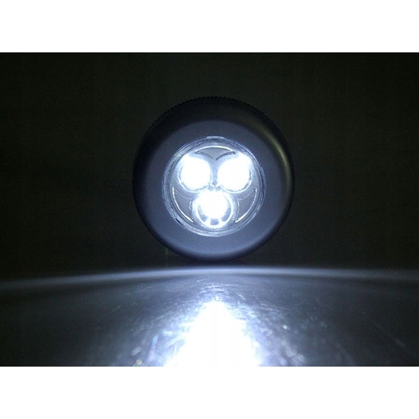 LED-lampa Självhäftande - 7 cm Silver