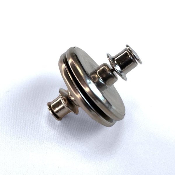 5-Par - Flyttbara Magnetknappar - Magnet för gardiner & tyger Silver 25 mm