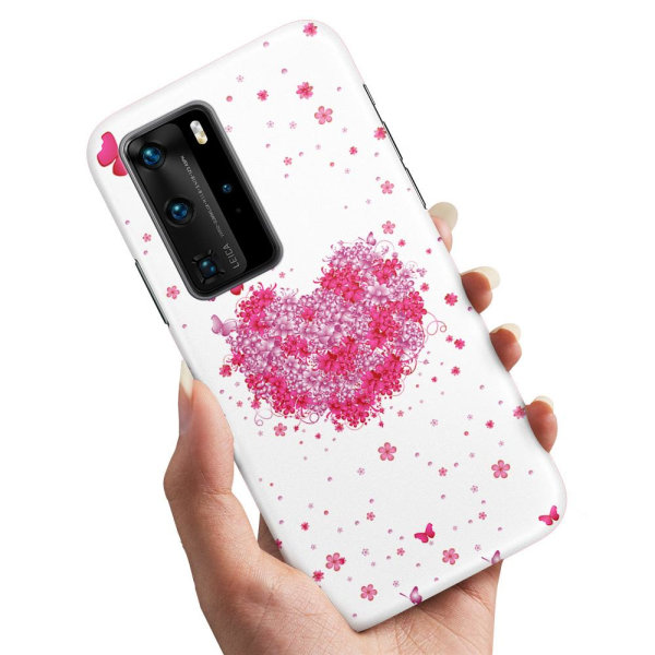 Huawei P40 Pro - Cover / Mobilcover Flower Heart