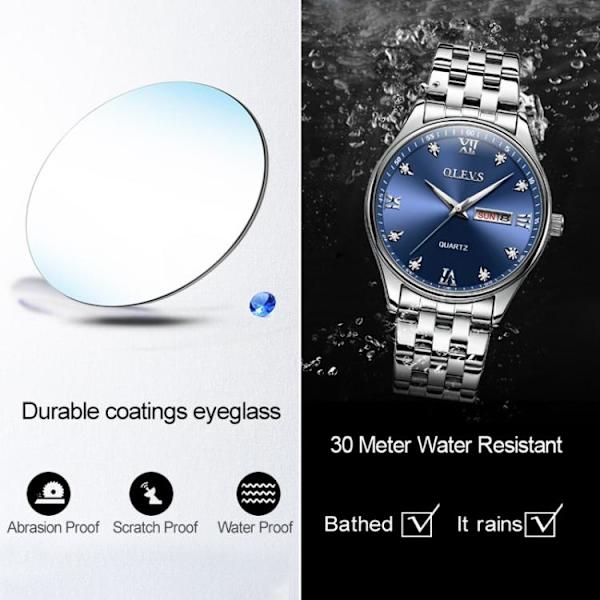 Quartz Ur / Armbåndsur - Vandtæt – Sort Black