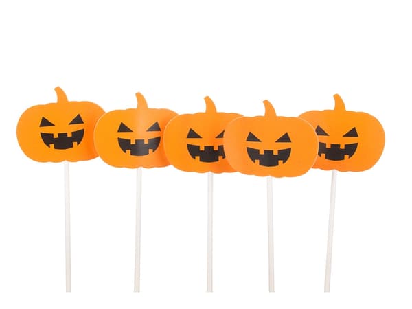 Halloween Dekorpinnar för Cupcakes och Tårtor — 5-pack