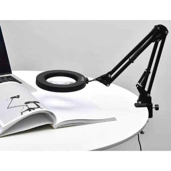 Skrivbordslampa Förstoringsglas med Klämma - LED Bordslampa