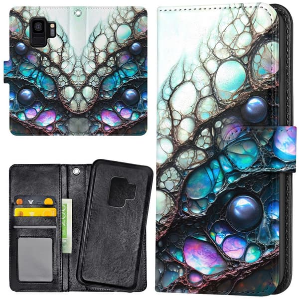 Samsung Galaxy S9 - Plånboksfodral/Skal Psychedelic