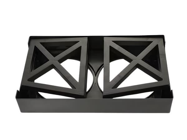 Hund- och kattmatskål dubbel med stativ rostfri