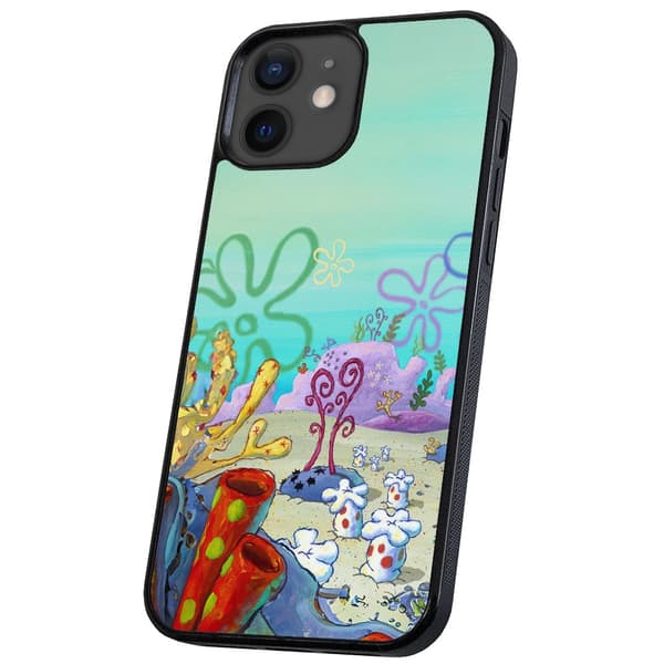 iPhone 12 Mini - Deksel/Mobildeksel Svampebob