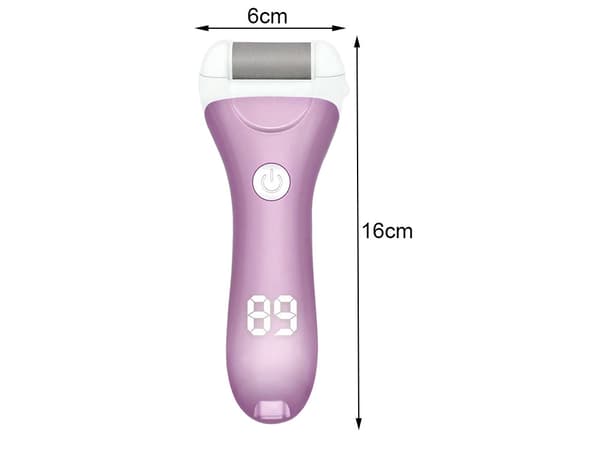 Elektrisk hälfil pimpstensskärare set 3 rullar LCD Rosa