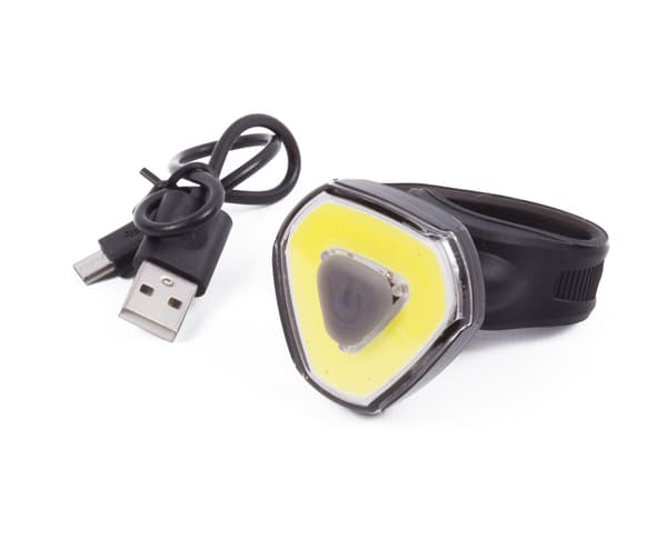 Cykellampa LED USB-uppladdningsbar vit