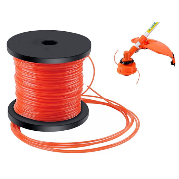 Trimmertråd 2,4 mm - Stjärnformad, 100 m