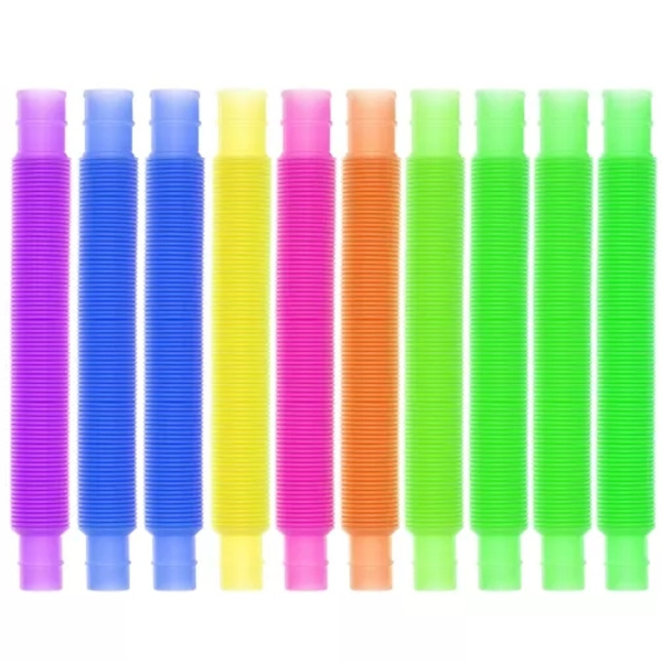 10-Pack - Pop Tube - Fidget Toys - Leksak / Sensory multifärg