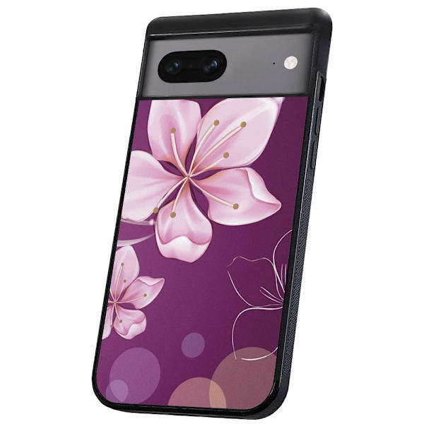 Google Pixel 7 - Deksel/Mobildeksel Hvit Blomst