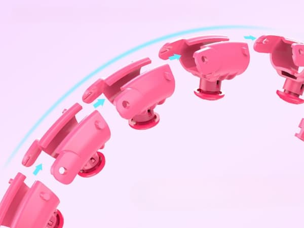 Viktad hulahopring för viktminskningsövningar justerbar massagering Pink