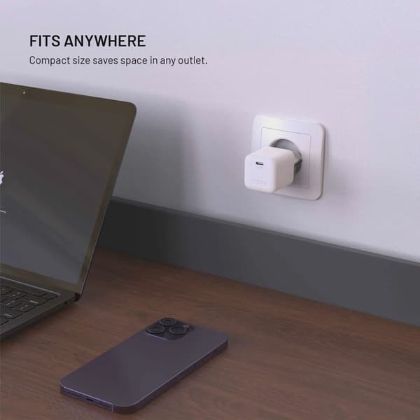 FIXED Super Snabb Mini Hemladdare USB-C PD 65W Vit