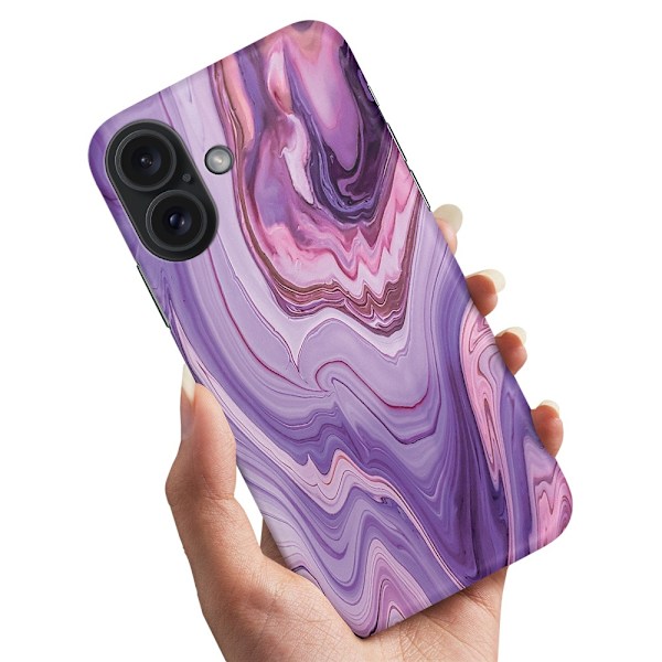 iPhone 16 Plus - Deksel/Mobildeksel Marmor