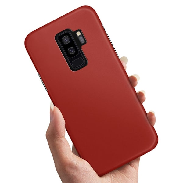 Samsung Galaxy S9 Plus - Skal/Mobilskal Mörkröd Mörkröd