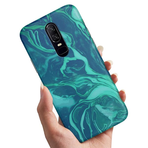 Cover / Mobilcover til OnePlus 8 - Marmor Multicolor
