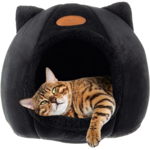 Kattbädd Box - Sovplats för katter Svart