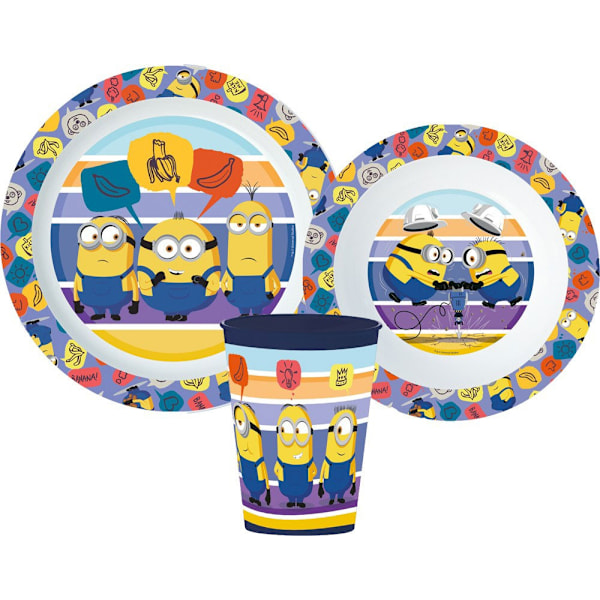 Minions tallrikset med kopp 260 ml, set i mikroplast