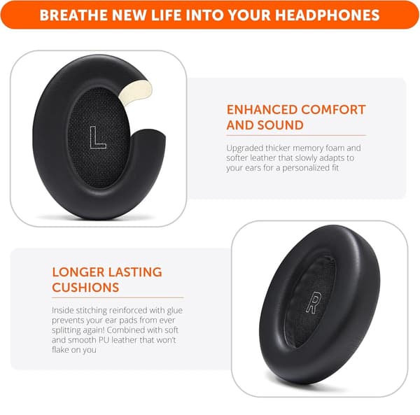 Øreputer til Bose QuietComfort Ultra 1 og 2 - Erstatningsputer Black