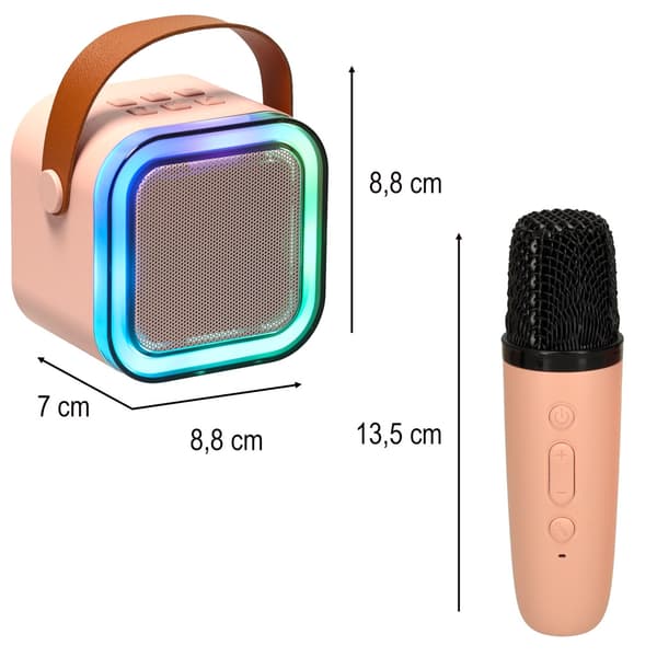 Karaokemaskin med 2 Mikrofoner - Karaoke Rosa