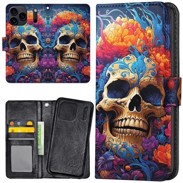 iPhone 17 Pro / 18 Pro - Lompakkokotelo/Kuoret Skull