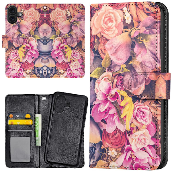 iPhone 16 Plus - Plånboksfodral/Skal Roses