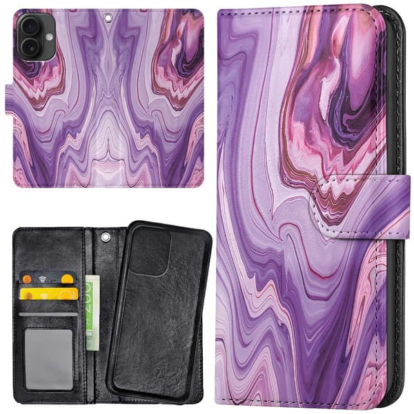 iPhone 16 - Plånboksfodral/Skal Marmor