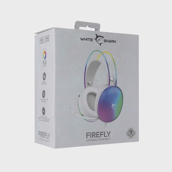 White Shark FIREFLY On-Ear Gaming Headset Vit