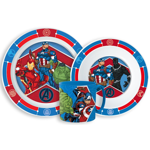 Avengers Army middagsset, mikropoolset med mugg 265 ml