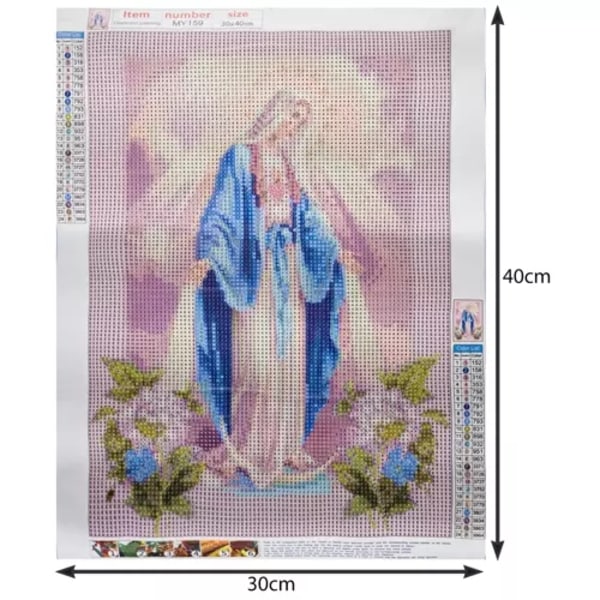Diamond Painting / DIY 5D Timanttimaalaus - 30x40cm – Mary